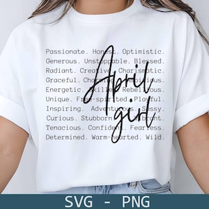 April Girl words svg, April Girl svg png, April Girl shirt design, Birthday Month shirt, April Birthday gift, Birthday design, Gift for her