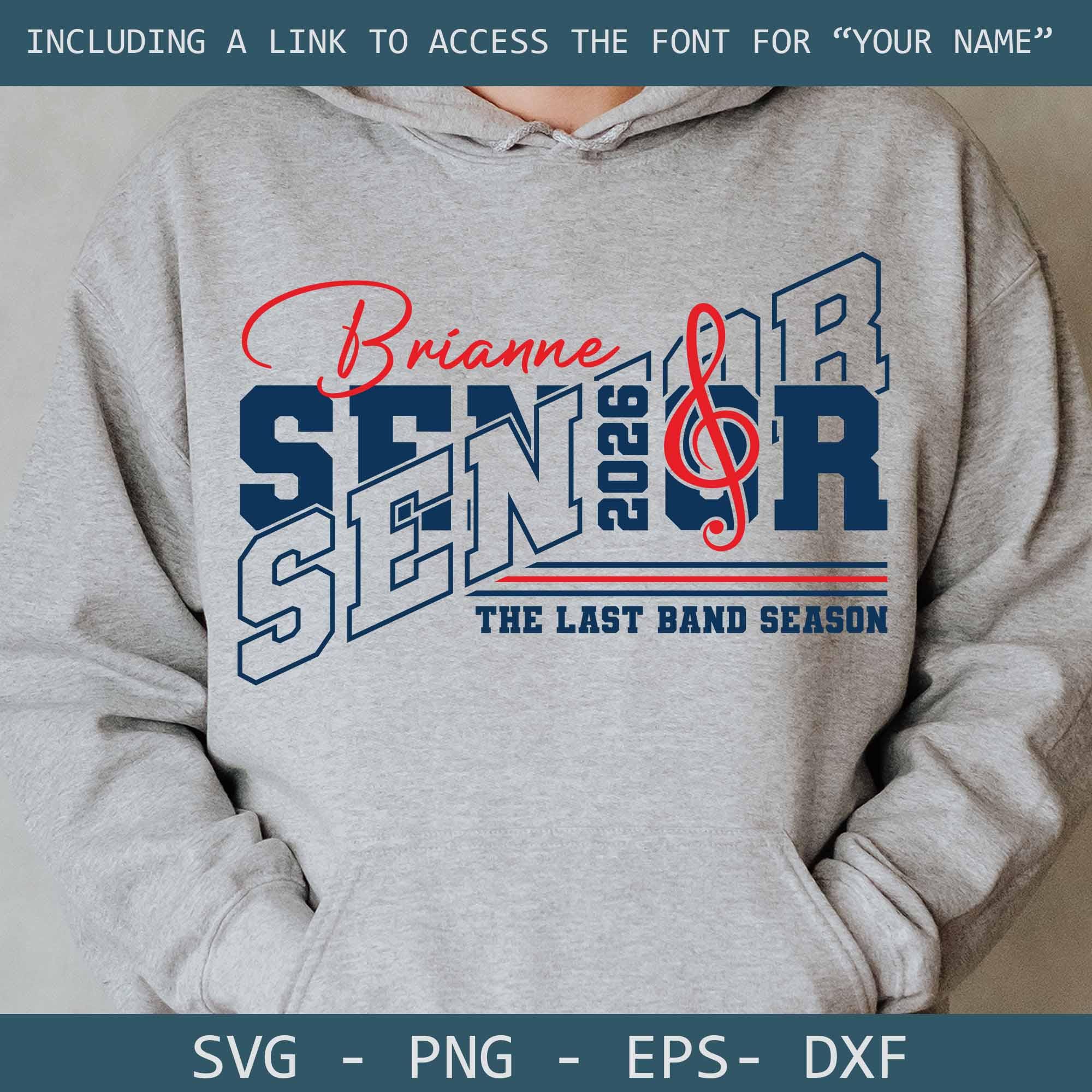Senior Band Svg Png, Senior Band Mom Svg, Gift for Her, Class of 2026 ...