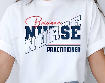 Infirmière praticienne SVG PNG : nom personnalisé (téléchargement numérique)