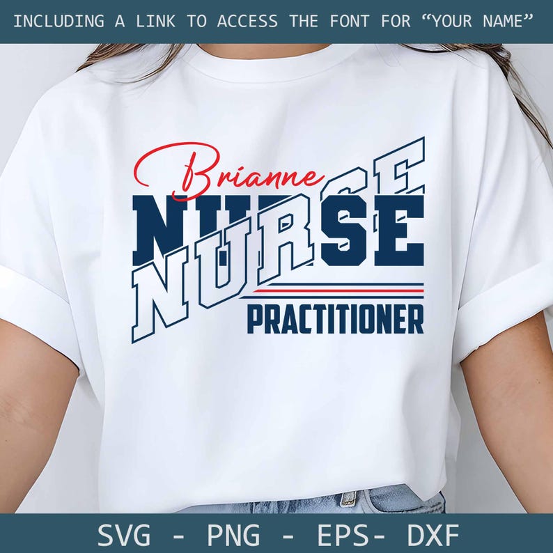 Nurse Practitioner SVG PNG: Personalized Name Design (digital Download ...