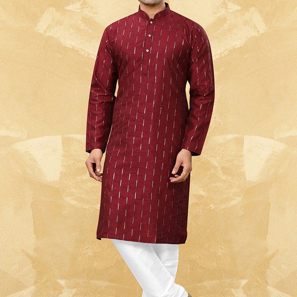 Mens Kurta Pajama - Silk Kurta & Cotton Pajama (Festive Special collection)