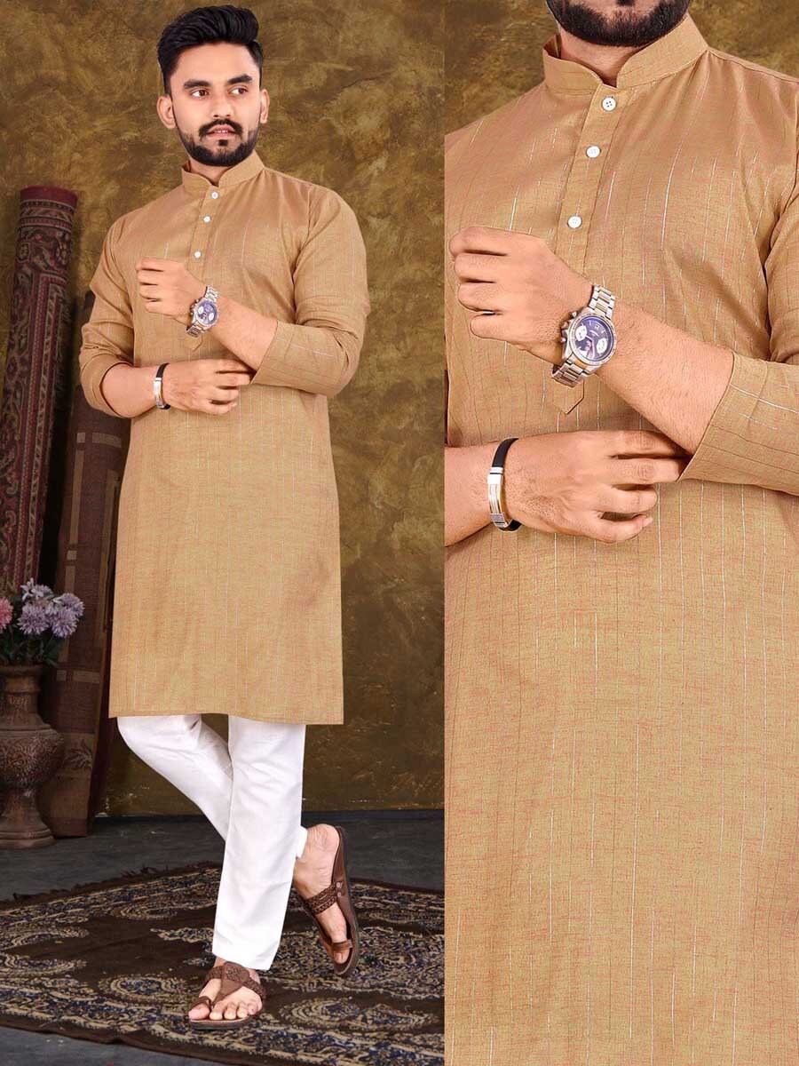 Mens Two Tone Kurta Pajama Silver Thread Work Premium Range Etsy Canada