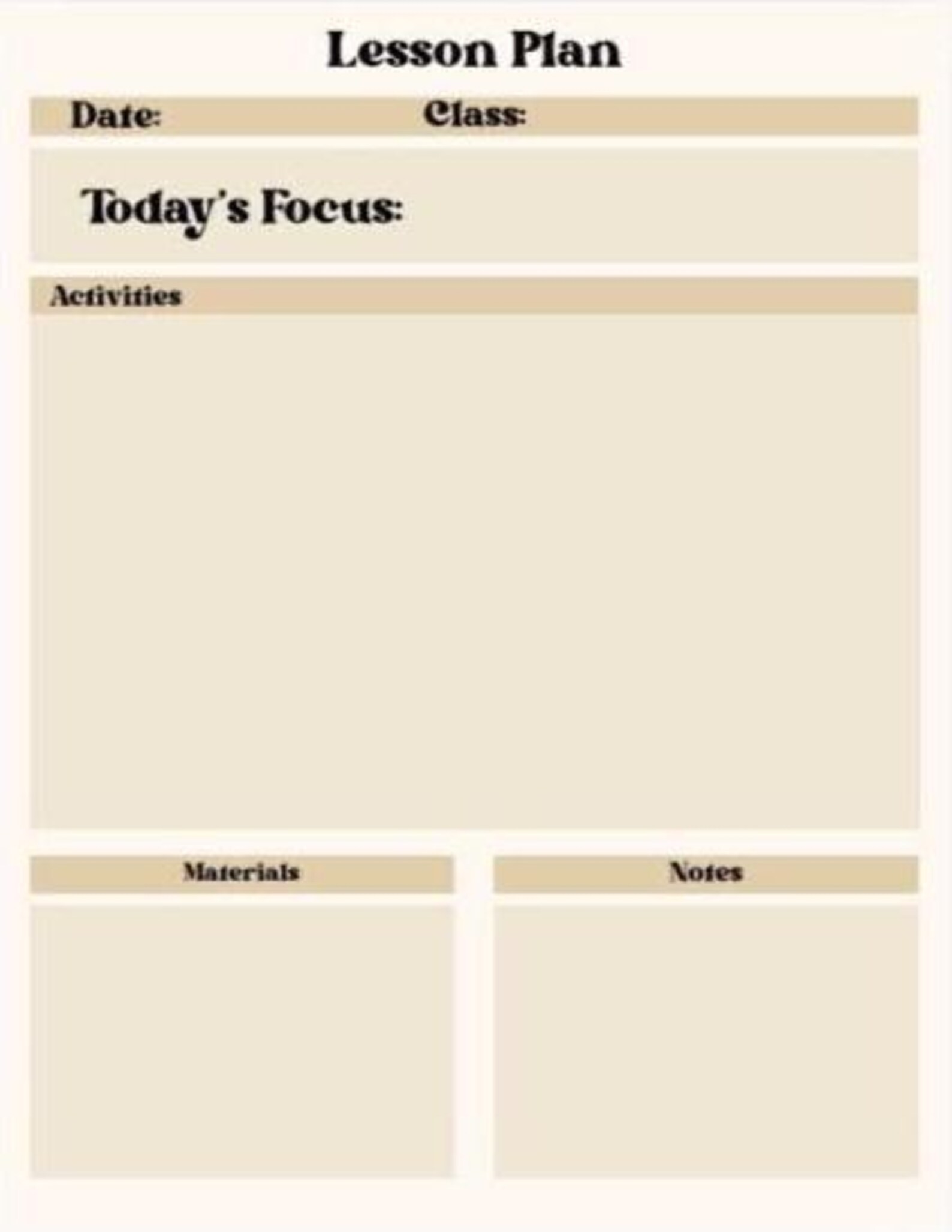 Dance Class Lesson Plan Template: Printable, Sharable PDF (goodnotes ...