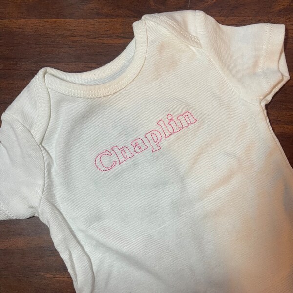 Handcrafted Embroidered Onesie - Unique Baby gift, Personalized Newborn Outfit