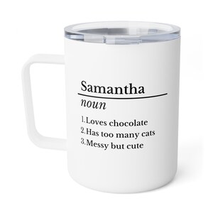Personalized Name Definition Mug - Custom Funny Coffee Cup Gift for Friends, Family, Coworkers - Unique Birthday, Christmas, or Office Gift