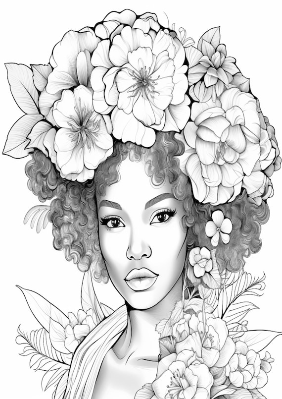 Beautiful Black Queen: Black Women Adult Coloring Book, Celebrating Black  Women (Paperback)