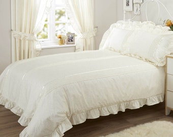 Vantona Country Monique Duvet Cover Set - Cream