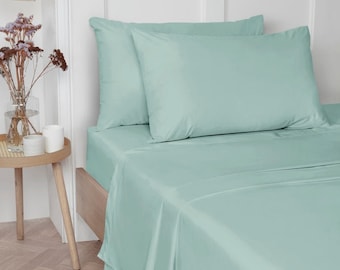 Duck egg plain dye bedding set - 180 thread count