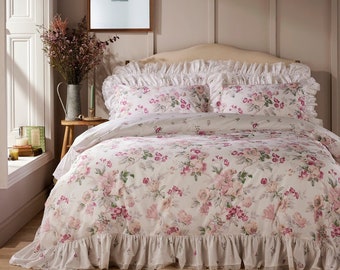 Ensemble housse de couette Danbury Vantona - Rose