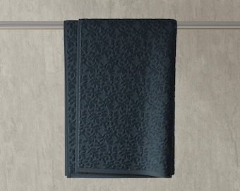Vantona Luxury Jacquard Cotton Towel – Charcoal Towel