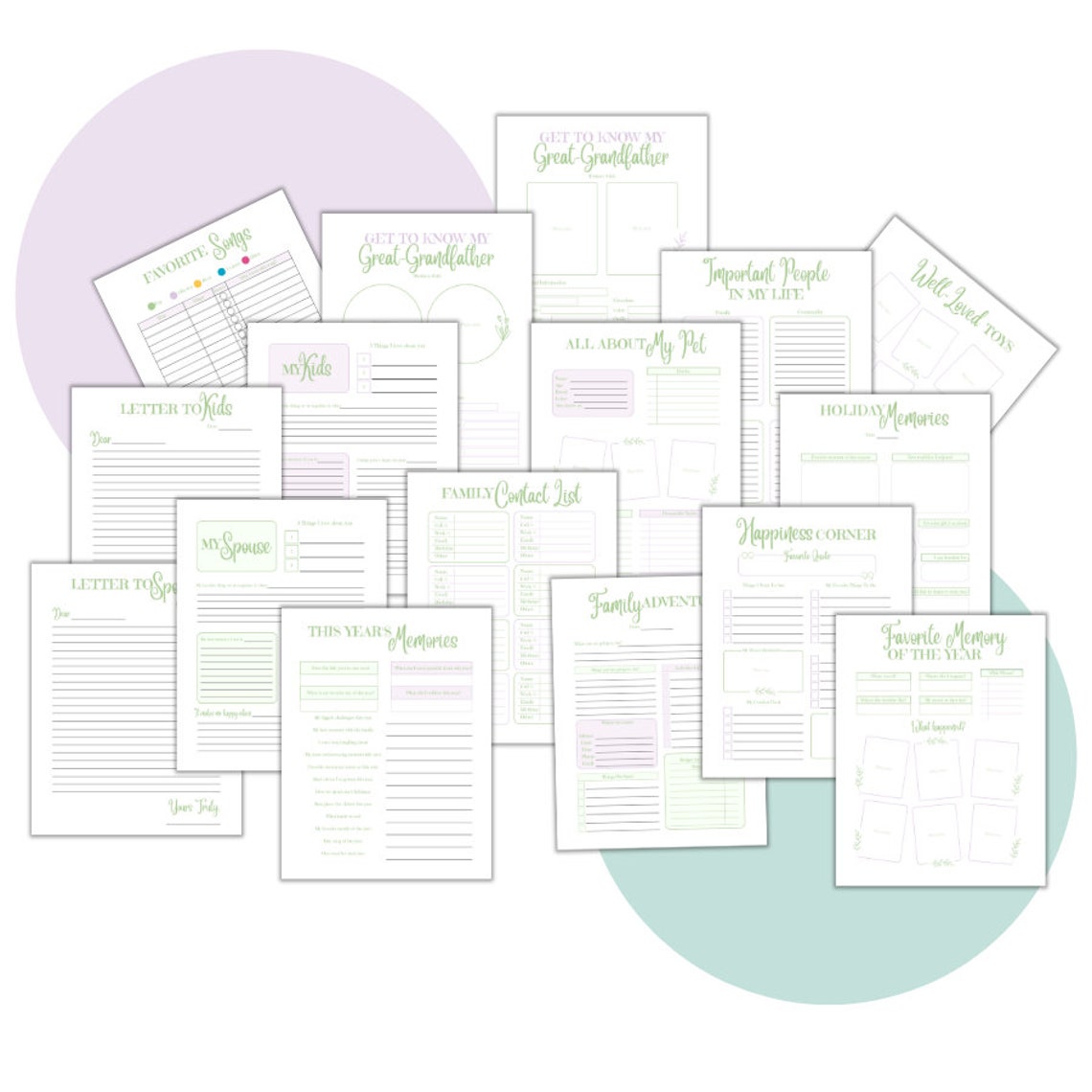 Printable Family Journal: Memory Keepsake Book (PDF Download) - Etsy