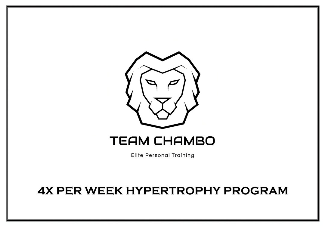6 WEEK HYPERTROPHY PROGRAM (4x Gym Sessions per Week) - Etsy