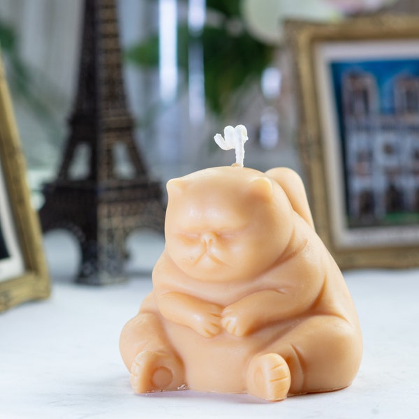 Chubby Cat Candle | Aesthetic Home Decor | Scented Candles | Cute Candles | Cat Candles