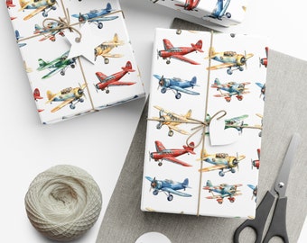 Vintage Flugzeug Geschenkpapier