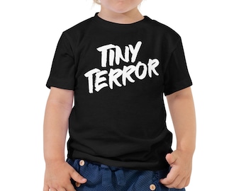 Tiny Terror Kids Toddler Bella + Canvas 3001T Short Sleeve Tee Funny Stylish T-Shirt