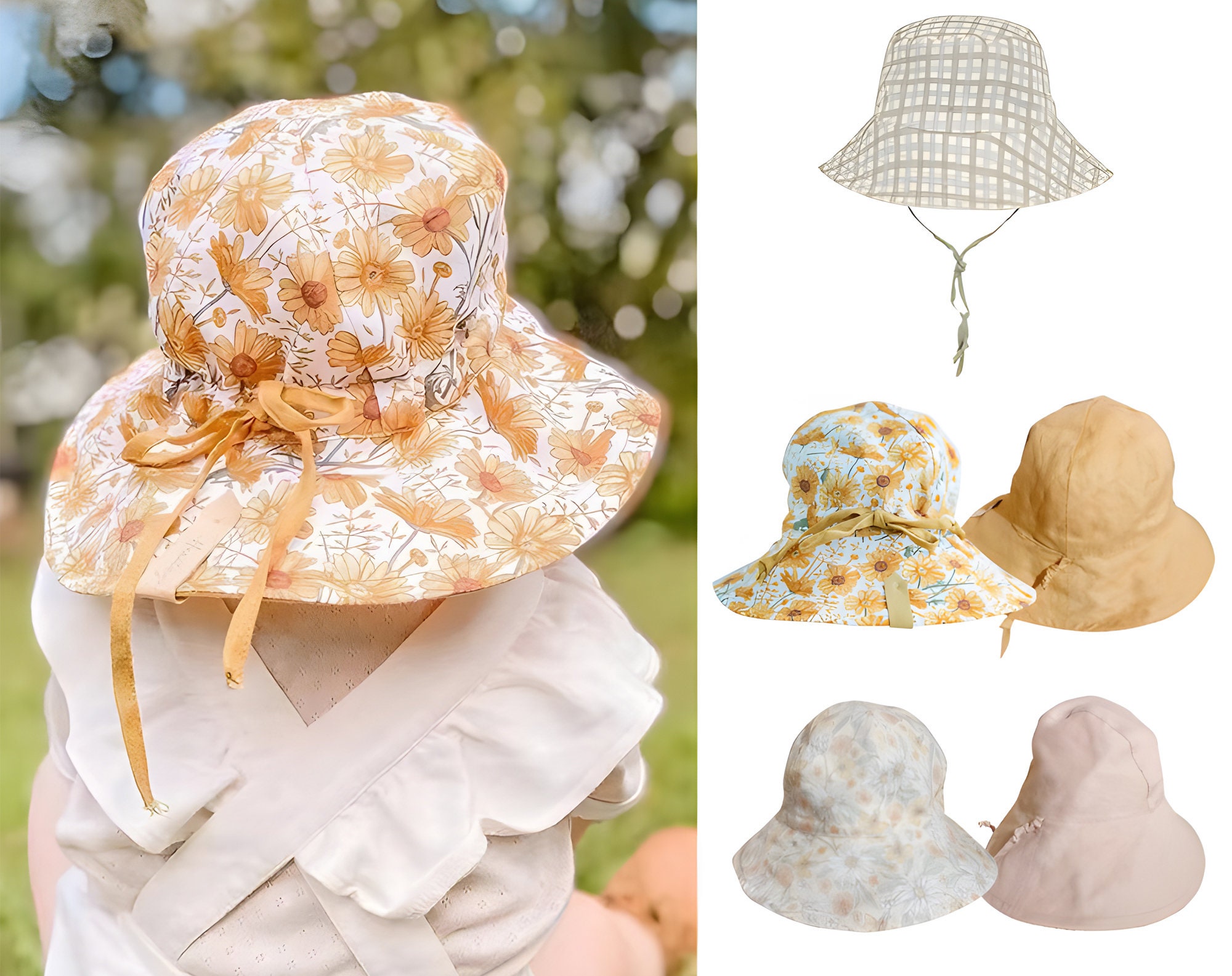 Sun hat sewing pattern  circle hat, bucket hat, adult and kids sizes –  Easily Made Patterns