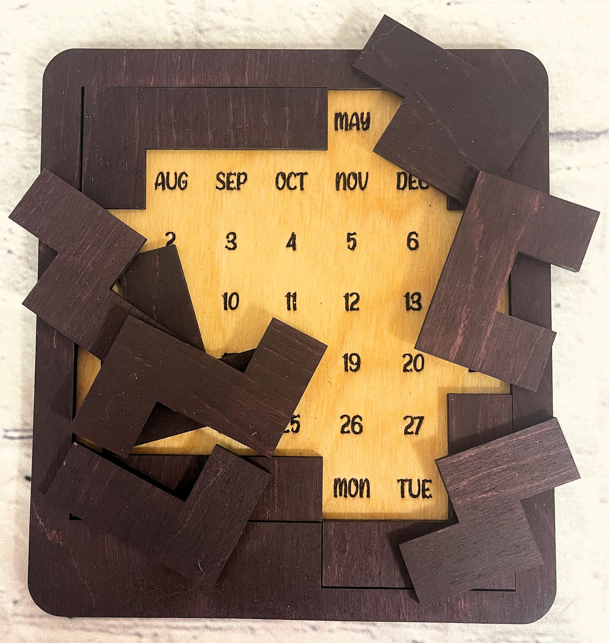 Wooden Infinity Daily Calendar Puzzle Brain Teaser Puzzle Gift Puzzle Wooden Infinity Daily Calendar Puzzle Brain Teaser Puzzle Gift Puzzle