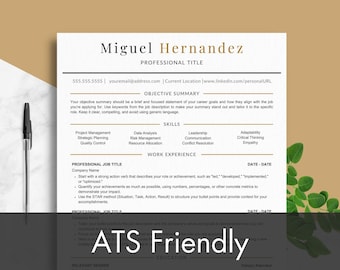 Modern Resume and Cover Letter Template ATS CV Template Resume Word ...