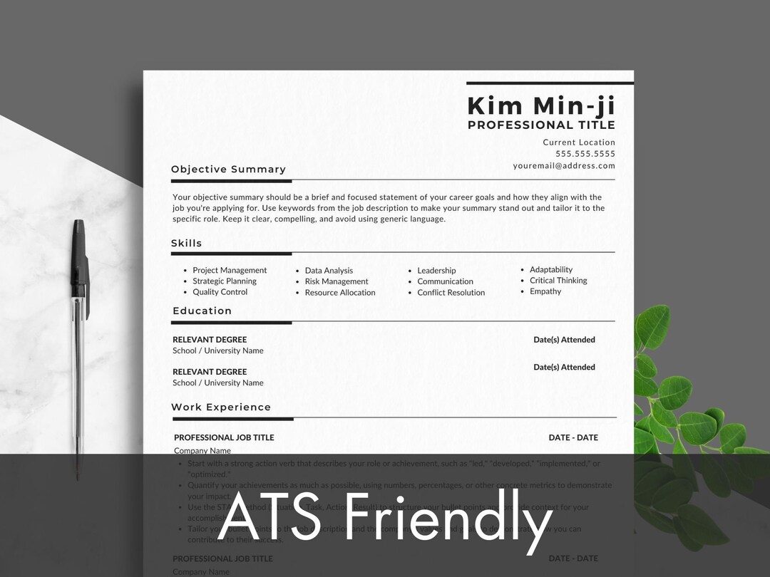 Modern Resume and Cover Letter Template ATS CV Template Resume Word ...