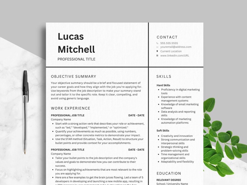 CV Template Resume Word Creative Resume Minimalist Modern Template CV Template Resume Word Creative Resume Minimalist Modern Template