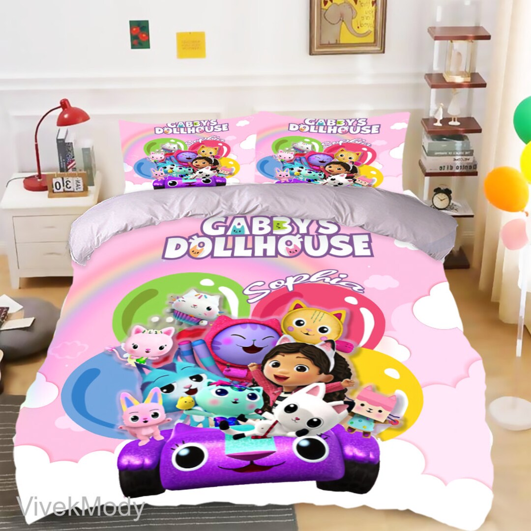 Personalized Gabby's Dollhouse Cats Bedding Set Etsy