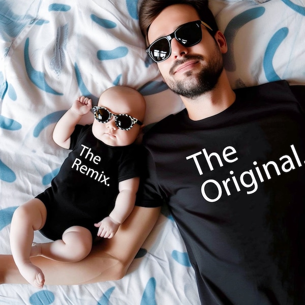 Matching Original Remix Shirts | Father Son Shirts | Dad and Baby Shirts | Dad and Daughter | Gift for husband | T shirt Set for New Dad