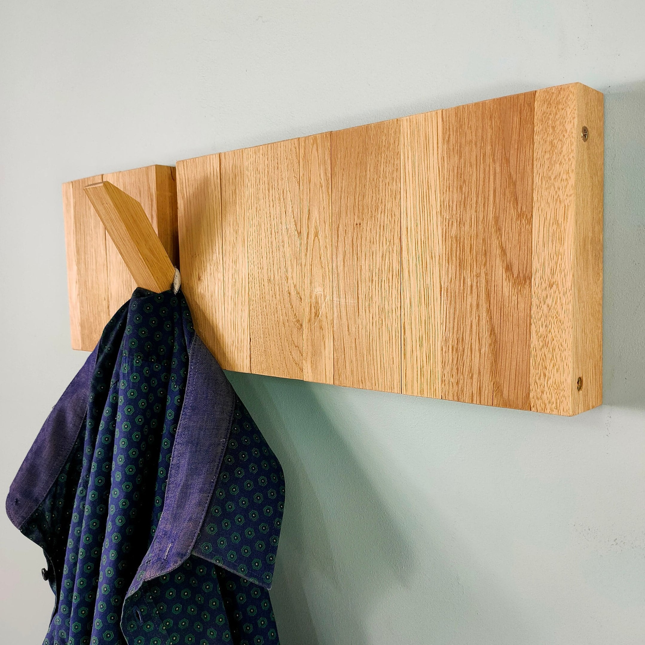 Oak Wall Rack, Wall Coat Rack With 4-8 Hooks, Flip Down Wall Coat Rack,  Coat Rack Wall Mount, Wall Mounted Organizer 