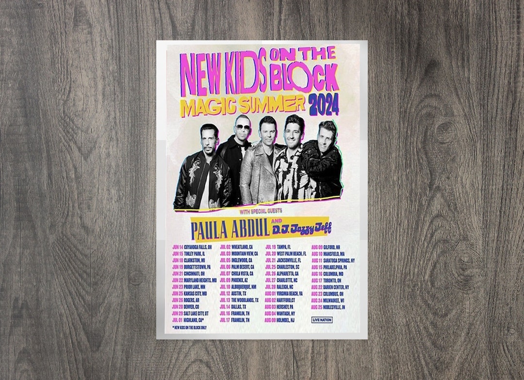 New Kids on the Block the Magic Summer Tour 2024 Poster, Gift for Fans