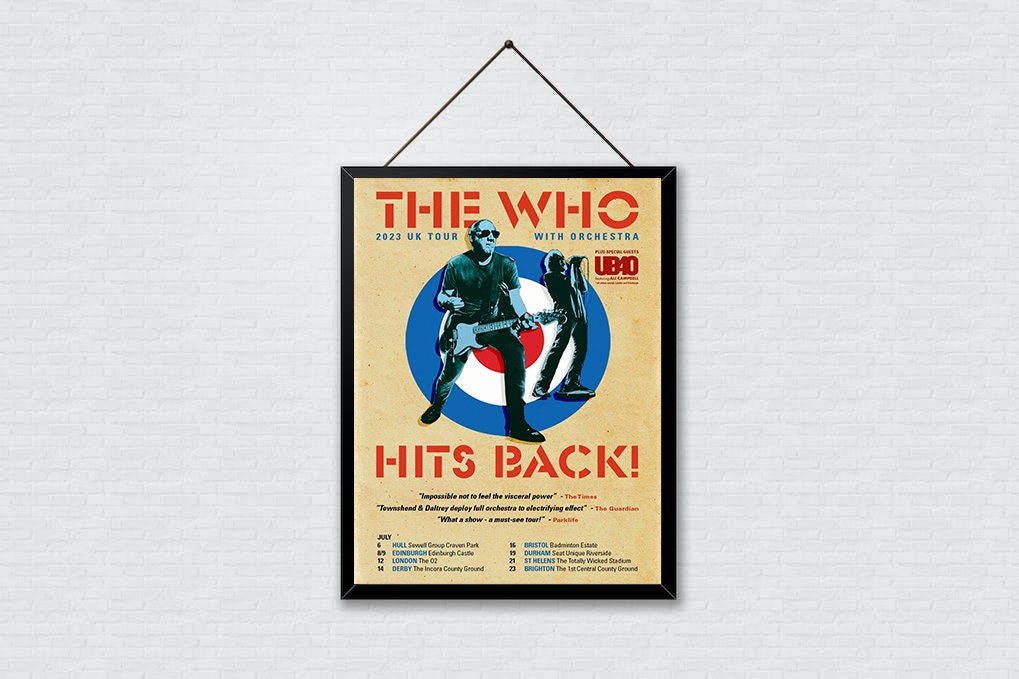 THE WHO 2023 UK Tour Poster Etsy