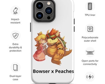 Hard case iPhone® mobile phone case Bowser x Peaches