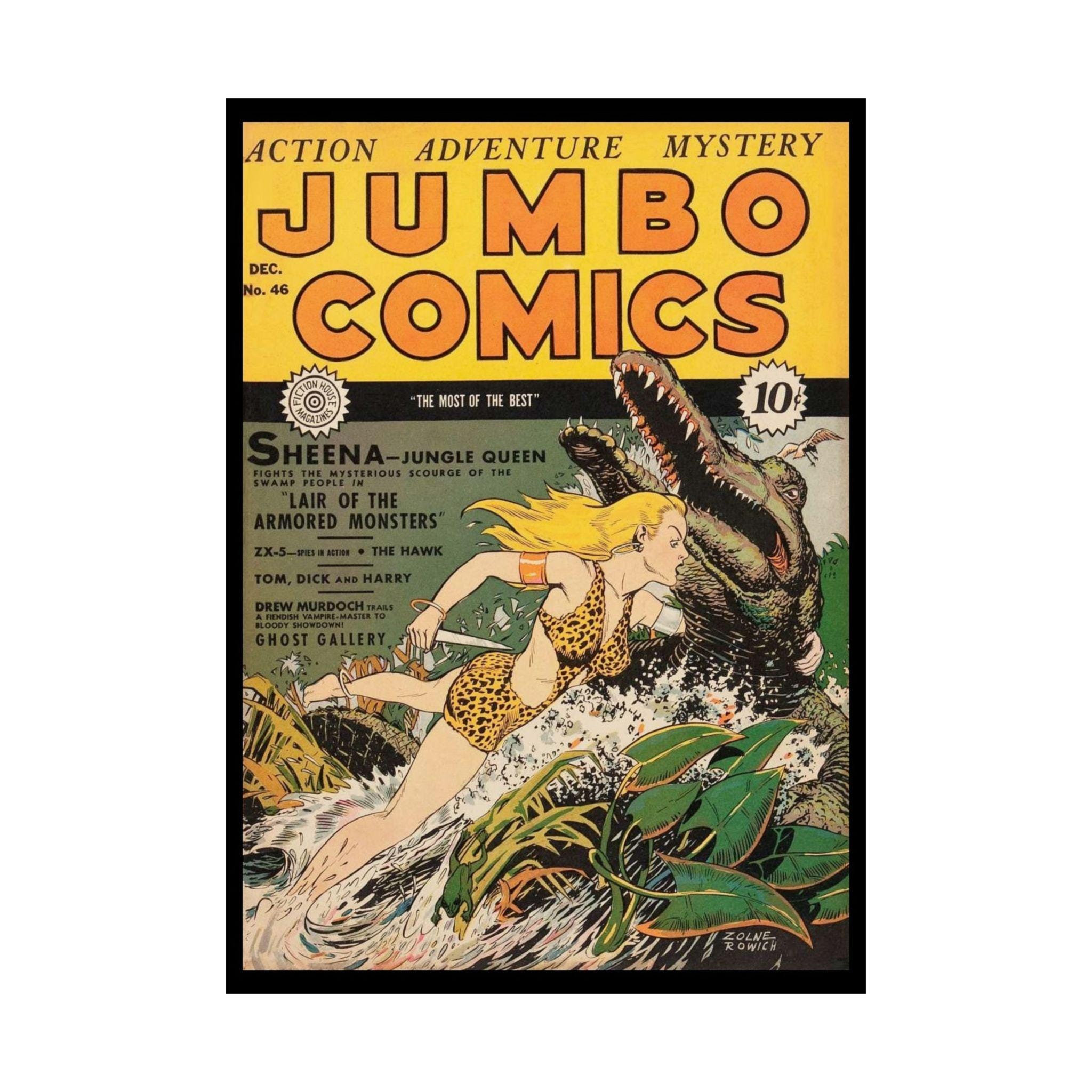 Sheena Jungle Queen Cover Art Print: Retro Pulp Fiction Comic Book