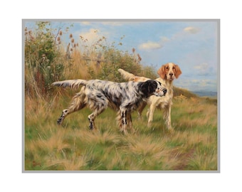 English Setter Dog Art Print: Vintage Thomas Blinks Poster (18x14)