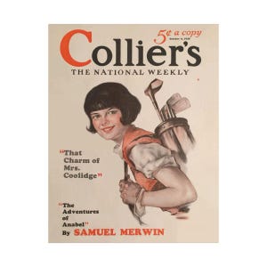 Vintage Golf Girl Poster: 1926 Colliers Magazine Cover Kunstdruck
