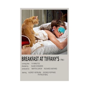 Breakfast at Tiffany&#39;s Poster: Audrey Hepburn, Retro Gray Series (12x18)