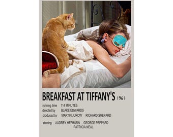 Breakfast at Tiffany's Poster: Audrey Hepburn, Retro Gray Series (12x18)