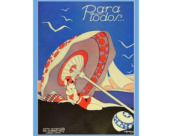 1920年代ブラジルアールデコ版画：J.カルロス作「Para Todos」表紙