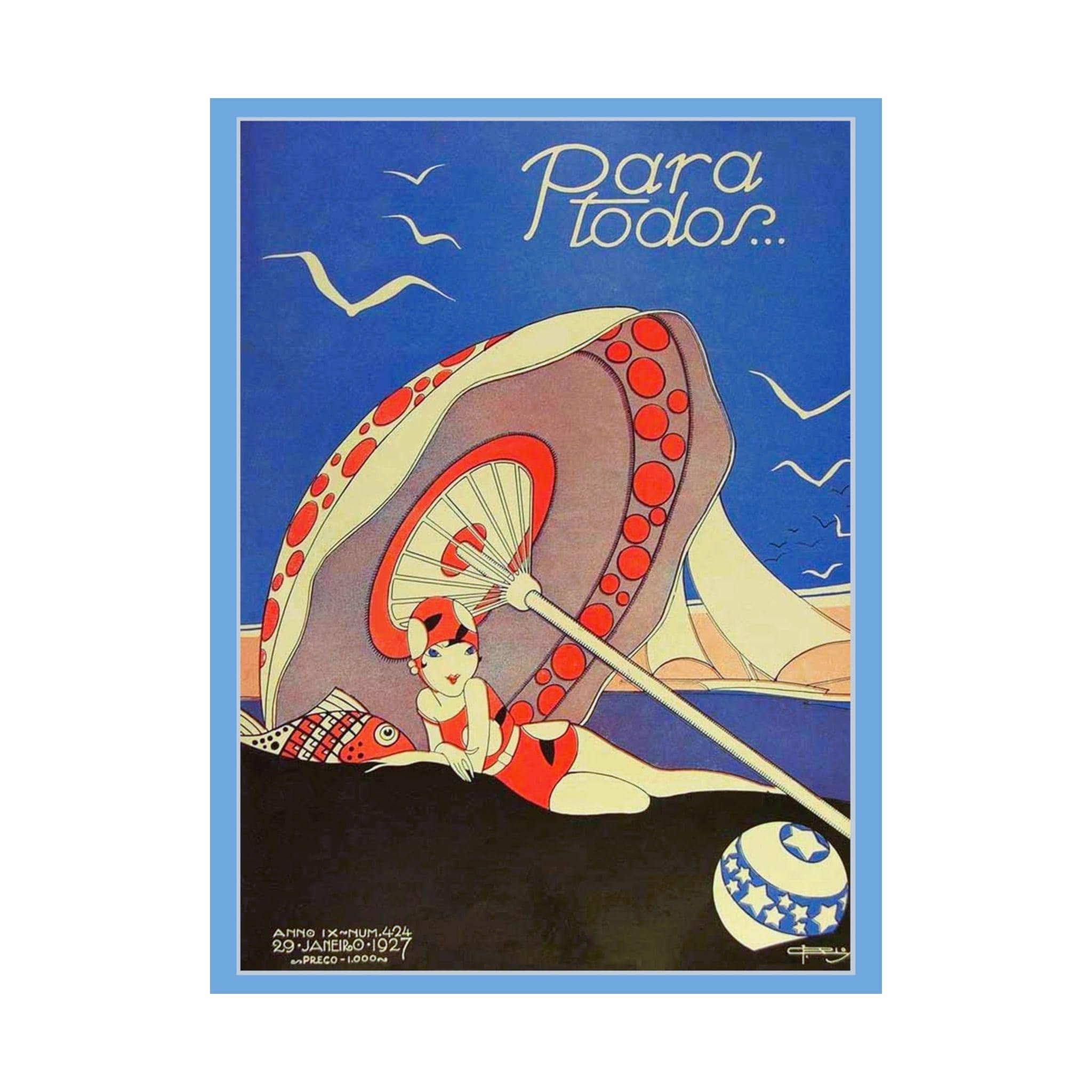 1920年代ブラジルアールデコ版画：J.カルロス作「Para Todos」表紙