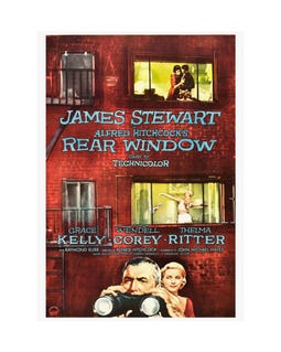 Rear Window 1954 Alfred Hitchcock Retro Print: Jimmie Stewart