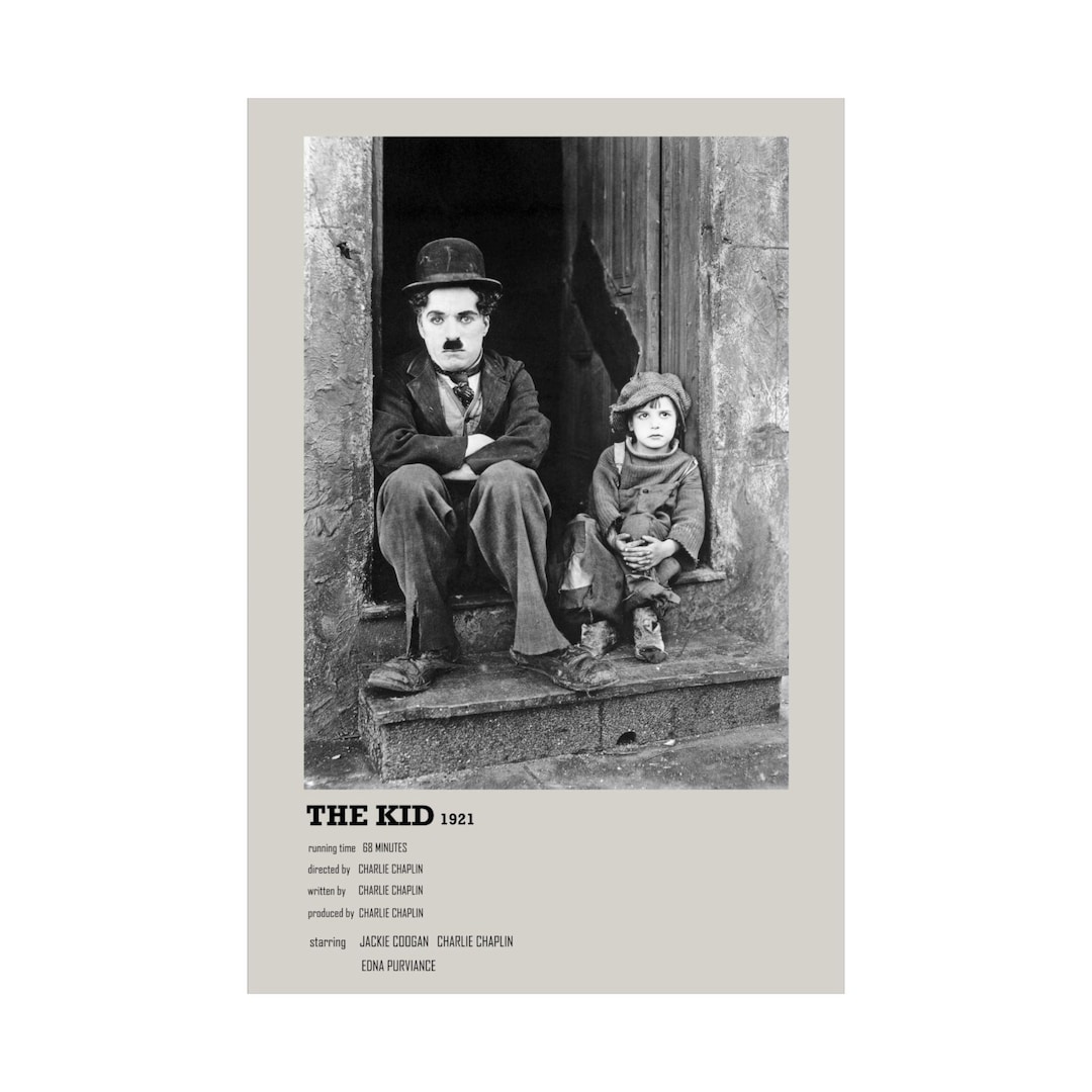 The Kid (1921) Charlie Chaplin Movie Poster: Vintage Film Art