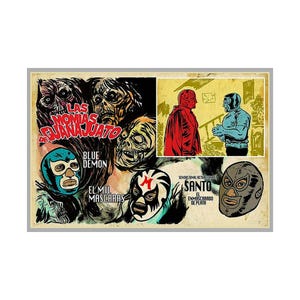 Lucha Libre Retro Poster: Rare Mexican Movie Print (18x12)