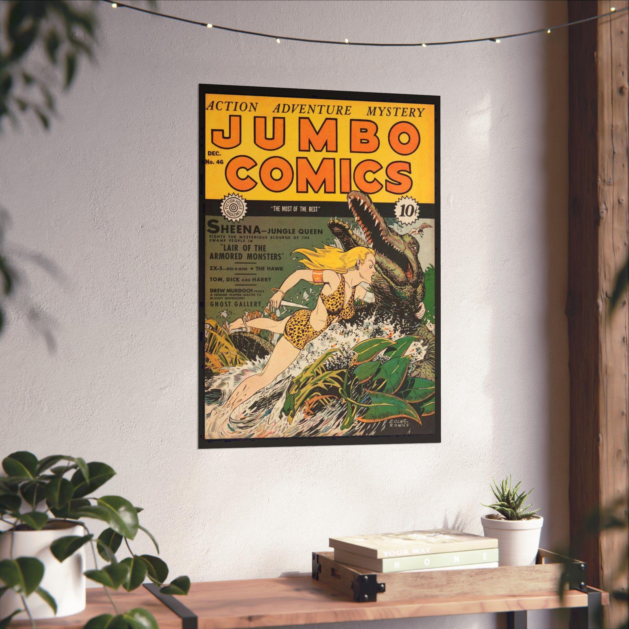 Sheena Jungle Queen Cover Art Print: Retro Pulp Fiction Comic Book