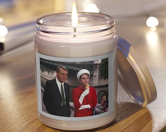 Vanilla Charade | Scented Aromatherapy Candle, 9oz | Vanilla Bean | detective noir | classic | Christmas gift | Cary Grant | Audrey Hepburn