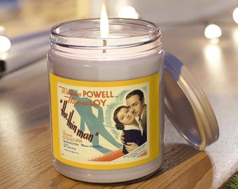 Thin Man Pumpkin Spice | Scented Aromathrapy Candles, 9oz | Spiced Pumpkin Ginger | vintage cinema movie series | William Powell | Myrna Loy