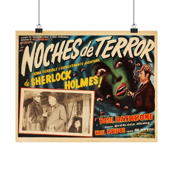 Terror by Night Sherlock Holmes Print: Basil Rathbone Retro Movie