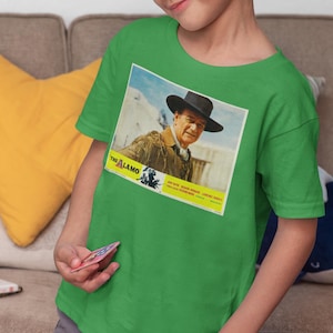 Camiseta infantil de la película El Álamo: camiseta retro de John Wayne, ¡también disponible en talla para adultos!