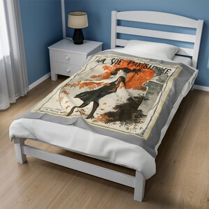 La Vie Parisienne Satyr cover Velveteen Plush Blanket: Art Deco, 2 sizes image 2