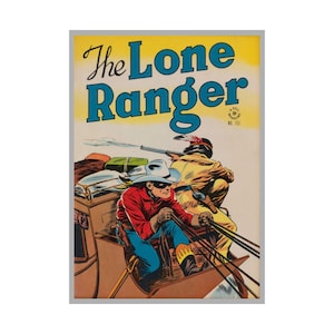 Lone Ranger 151 1947 | Premium Matte Poster | Tonto | Texas Ranger | western | cowboy | classic rare comic book cover | retro print 20x28