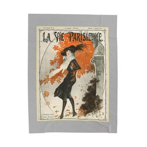 La Vie Parisienne Satyr cover Velveteen Plush Blanket: Art Deco, 2 sizes image 5