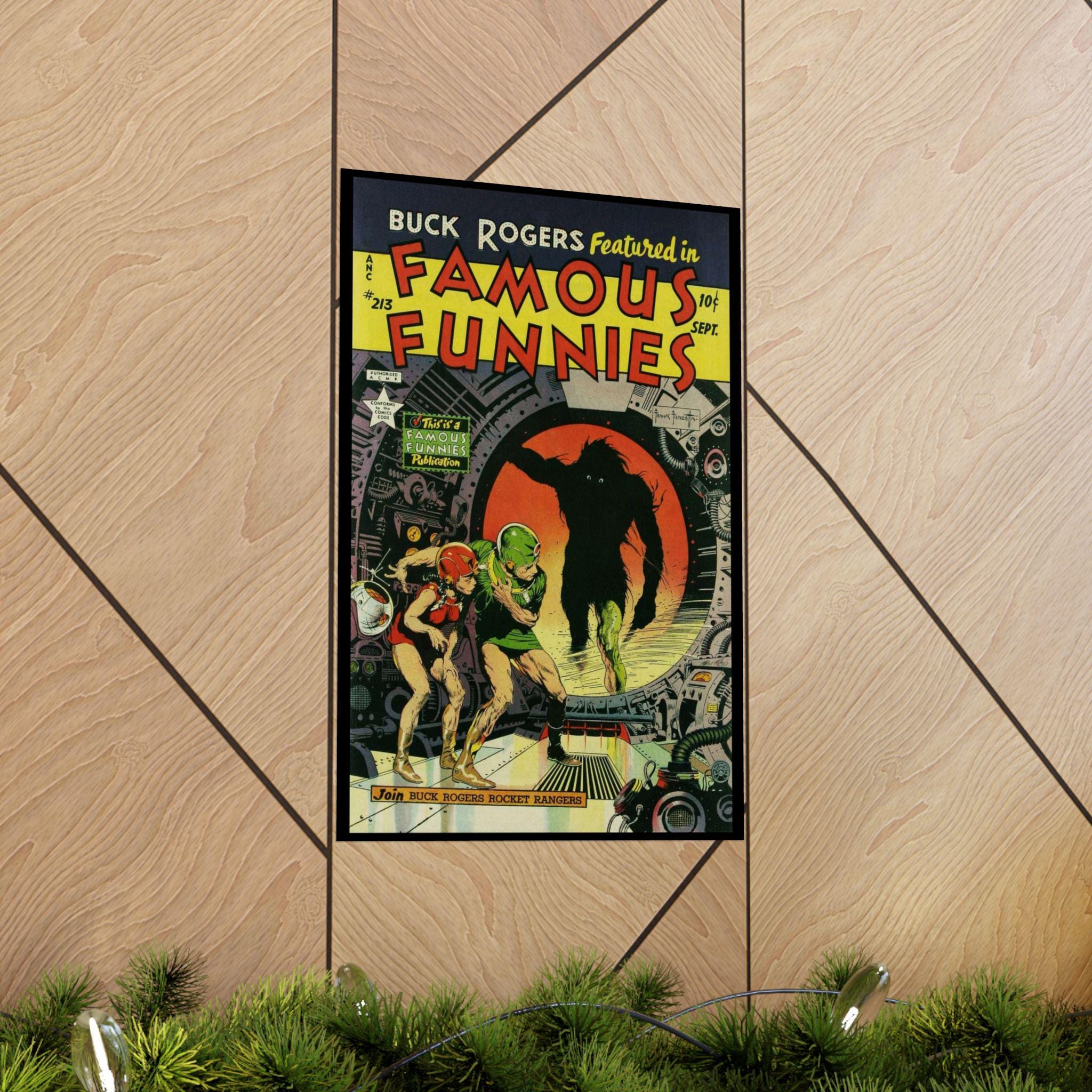 Famous Funnies 213 Cover Art Print: Retro Sci-fi Poster, Frank