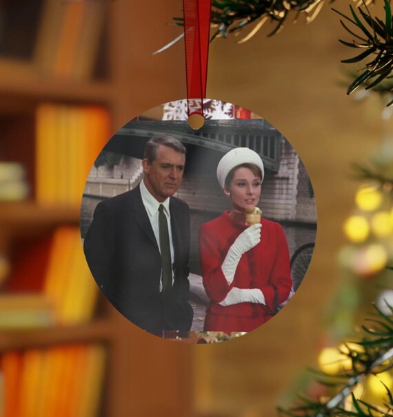 Charade Christmas Ornament: Cary Grant & Audrey Hepburn Metal Holiday Decor  - Etsy
